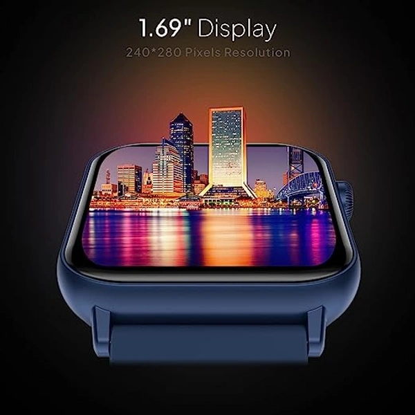 Fire-Boltt Ninja Fit Smartwatch Full Touch 1.69 & 120+ Sports Mode - BLUE, 1.68