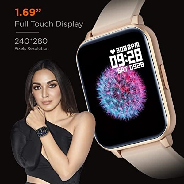 Fire-Boltt Ninja 3 Smartwatch Full Touch 1.69 & 60 Sports Mode - BEIGE, 1.69