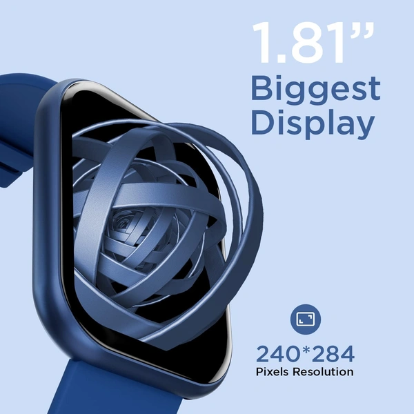 Fire-Boltt Dazzle 1.83" Smartwatch Full Touch Largest Borderless Display & 60 Sports Mode - BLUE, 1.83