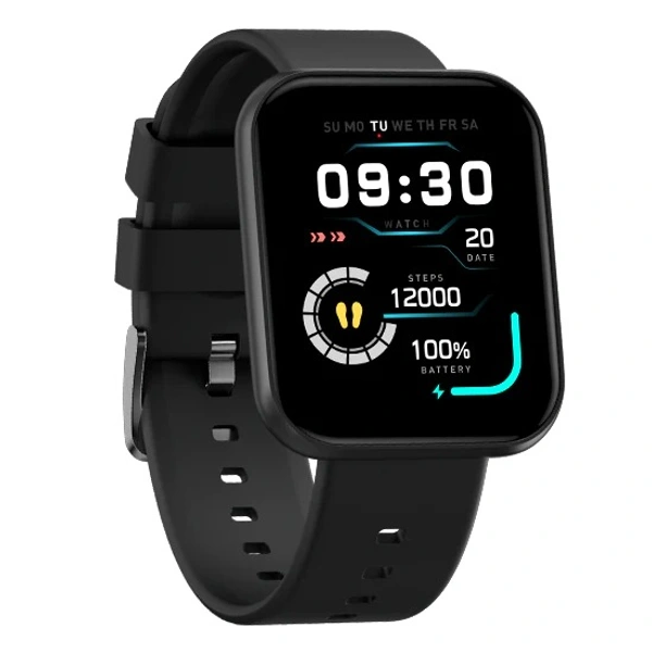 Fire-Boltt Celcius 1.91 inch HD 240*296 Borderless Display & Body Temperature Monitoring Smartwatch  (Black Strap, Free Size) - Black, 1.91
