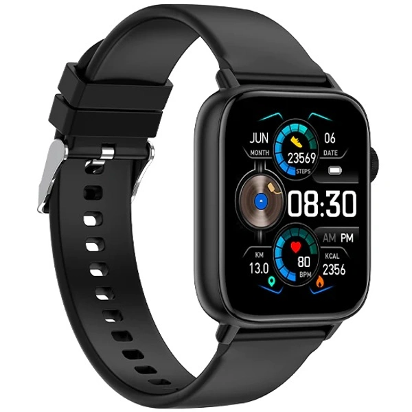 Fire-Boltt Hercules 1.83" Large Display, BT Calling with Voice Assist & Metal Body Smartwatch  (Black Strap, Free Size) - Black, 1.83