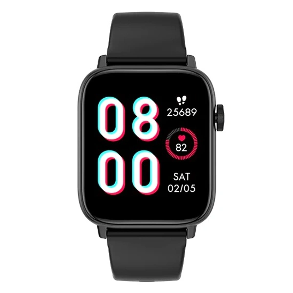 Fire-Boltt Hercules 1.83" Large Display, BT Calling with Voice Assist & Metal Body Smartwatch  (Black Strap, Free Size) - Black, 1.83