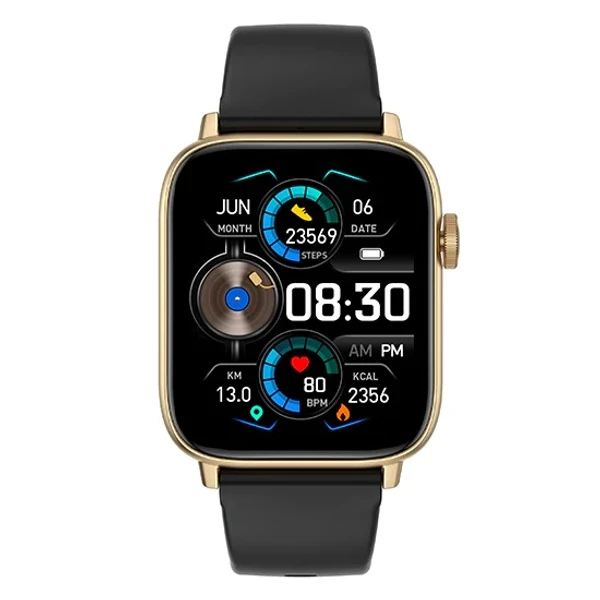 Fire-Boltt Hercules 1.83" Large IPS Display Bluetooth Calling Smartwatch Smartwatch  (Gold, Black Strap, Free Size) - GOLD BLACK, 1.83