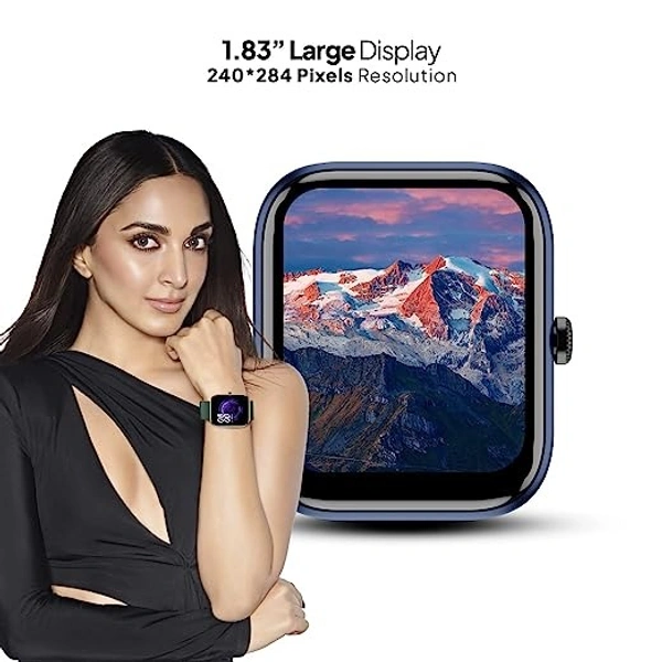 Fire-Boltt Jaguar 1.83 inch HD Display Smartwatch with Advanced Bluetooth Calling, 27 Sports Modes, 360 Health Suite, Built in Games and Multiple Watch Faces - BLUE, 1.83