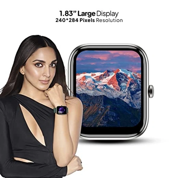 Fire-Boltt Jaguar 1.83 inch HD Display Smartwatch with Advanced Bluetooth Calling, 27 Sports Modes, 360 Health Suite, Built in Games and Multiple Watch Faces - WHITE, 1.83