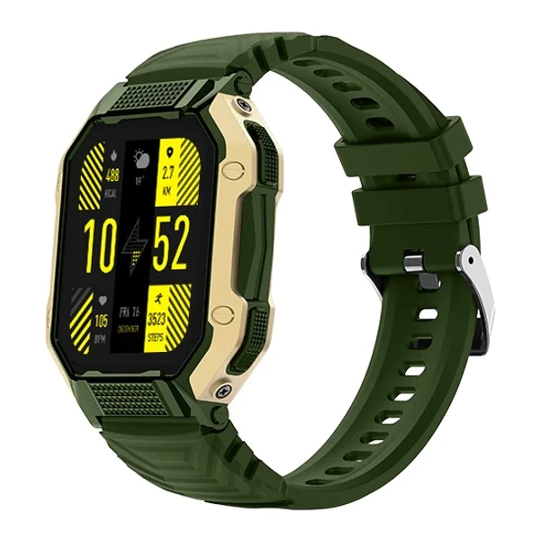 Fire-Boltt Shark 1.83'' Smartwatch with Rugged Outdoor Design, Bluetooth Calling Smartwatch  (Green Strap, Free Size) - GREEN, 1.83