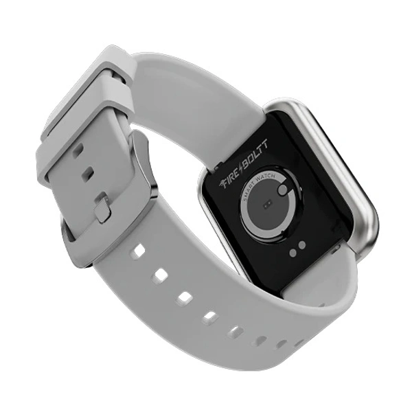 Fire-Boltt Celcius 1.91 inch HD 240*296 Borderless Display & Body Temperature Monitoring Smartwatch  (Grey Strap, Free Size) - white, 1.96