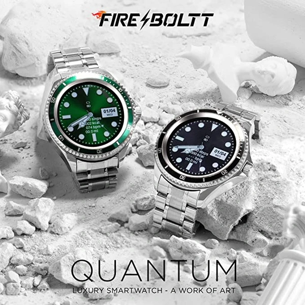 Fire-Boltt Quantum Luxury Stainless Steel Design - Black, 1.28