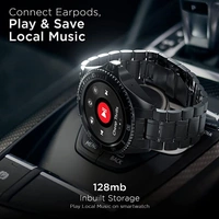 Fire-Boltt Quantum Luxury Stainless Steel Design - Black, 1.28