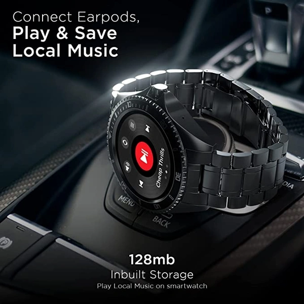 Fire-Boltt Quantum Luxury Stainless Steel Design - Black, 1.28