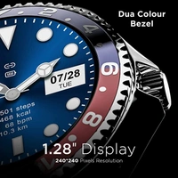 Fire-Boltt Quantum Luxury Stainless Steel Design - BLACK RED, 1.28