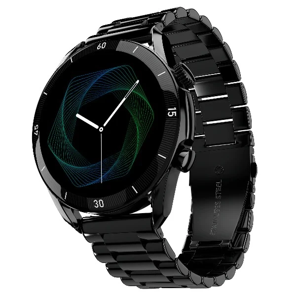 Fire-Boltt Legacy 1.43 AMOLED Bluetooth Calling with First Ever Wireless Charging Smartwatch  (Black Strap, 1.43) - Black, 1.43