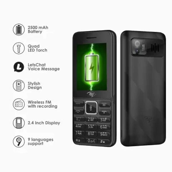 itel Power 440  (Black) - Black