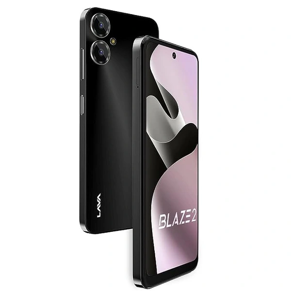 LAVA Blaze 2 (Glass Black, 128 GB)  (6 GB RAM) - Black, 6GB-128GB