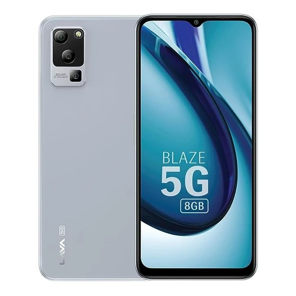 LAVA Blaze 1X 5G (Glass Blue, 128 GB)  (6 GB RAM) - Blue, 6GB-128GB