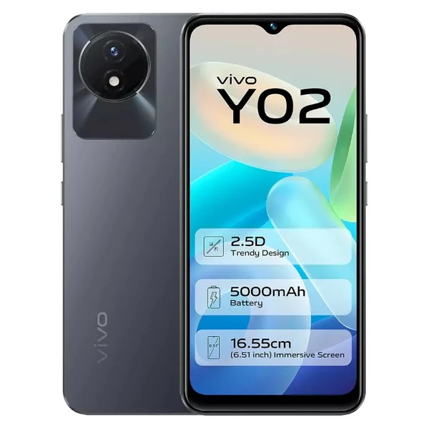 vivo Y02 (Cosmic Grey, 32 GB)  (3 GB RAM) - cosmic grey, 3GB-32GB