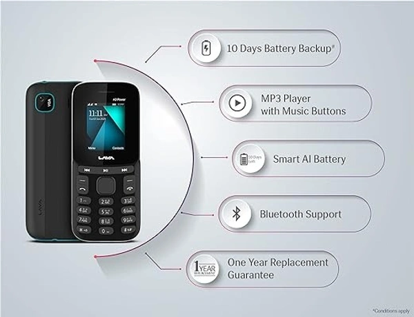 Lava A3 Power (Aqua Grey) - AQUA GREY