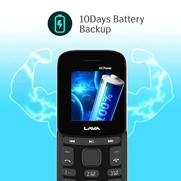 Lava A3 Power (Aqua Grey) - AQUA GREY