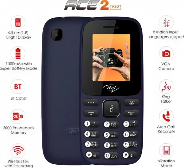 itel It2171 Keypad Mobile - Blue