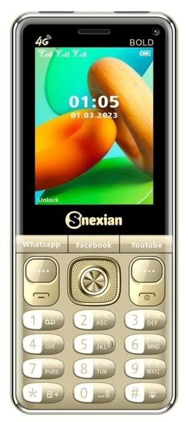 Snexian Bold 4G (Gold) Dual Sim Phone - gold