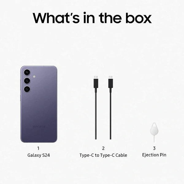SAMSUNG Galaxy S24 5G (Cobalt Violet, 512 GB)  (8 GB RAM) - Violet, 8GB-512GB