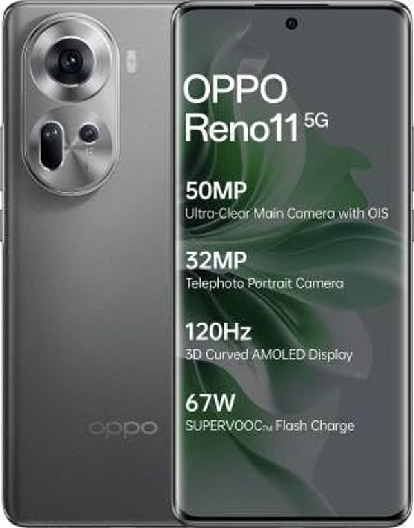 OPPO Reno11 5G (Rock Grey, 256 GB)  (8 GB RAM) - Gray, 8GB-256GB