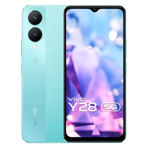 vivo Y28 5G (glitter aqua, 8GB RAM, 128GB Storage) - glitter aqua, 8GB-128GB