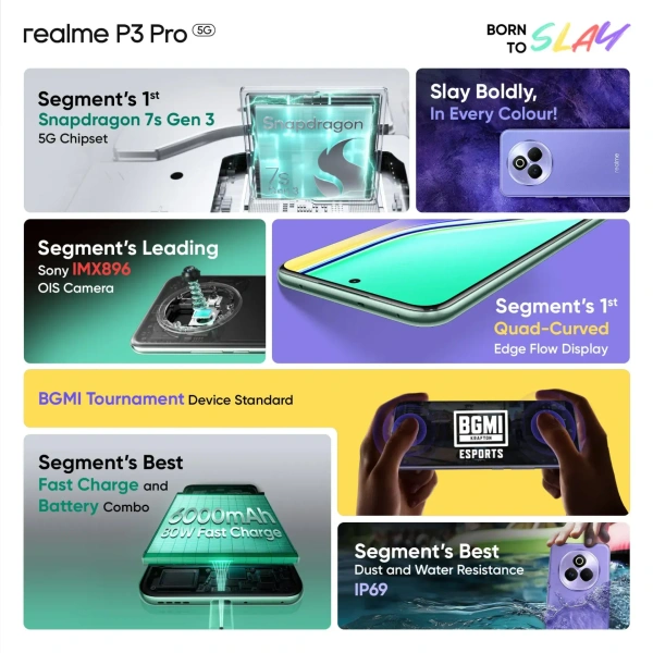 Realme P3 Pro 5G (Galaxy Purple  8GB+ 256GB )  - Galaxy Purple, Realme P3 Pro 5G (Galaxy Purple 8GB+ 256GB )