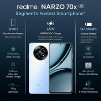 realme NARZO 70x 5G（Forest Green, 4GB RAM,128GB Storage） - light blue, 4GB-128GB
