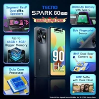 Tecno Spark Go 2024 (black , 64 GB)  (4 GB RAM) - Black, 4GB-64GB