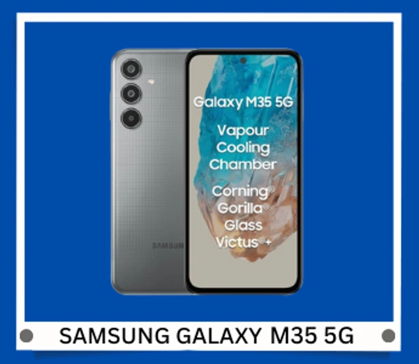 Samsung Galaxy M35 5G (Thunder Grey,8GB RAM,256GB Storage) - Thunder Grey, 8GB-256GB