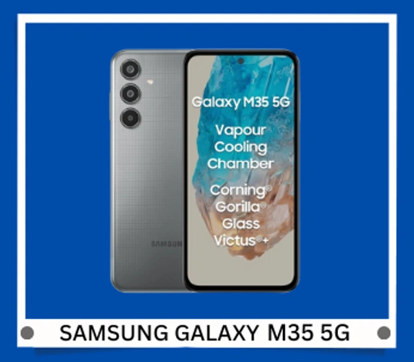 Samsung Galaxy M35 5G (Thunder Grey,8GB RAM,128GB Storage) - Thunder Grey, 8GB-128GB