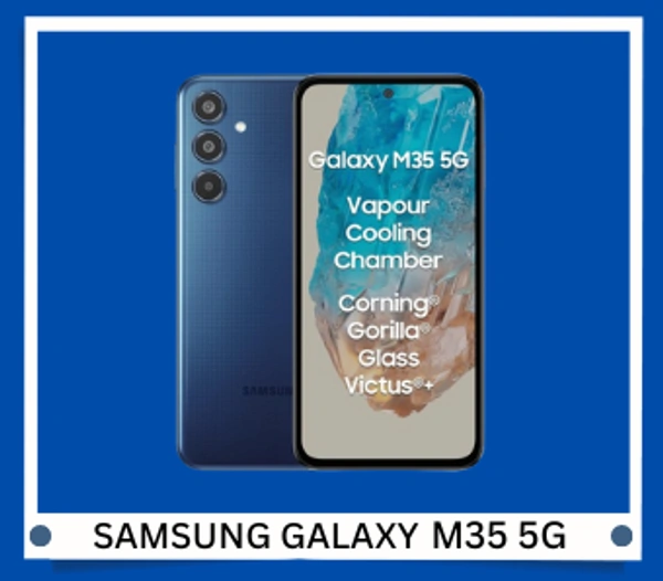 Samsung Galaxy M35 5G (Moonlight Blue,8GB RAM,256GB Storage) - Moonlight Blue, 8GB-256GB