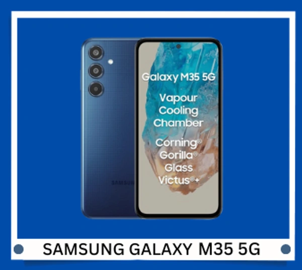 Samsung Galaxy M35 5G (Moonlight Blue,8GB RAM,128GB Storage) - Moonlight Blue, 8GB-128GB