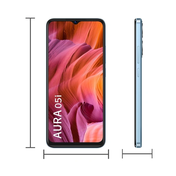 itel Aura 05i (Crystal Blue, 2GB RAM + 32GB ROM) - Crystal Blue, 2GB-32GB