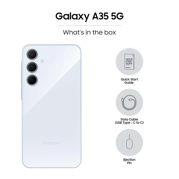 Samsung Galaxy A35 5G (Awesome Iceblue, 8GB RAM, 256GB Storage) - Awesome Iceblue, 8GB-256GB