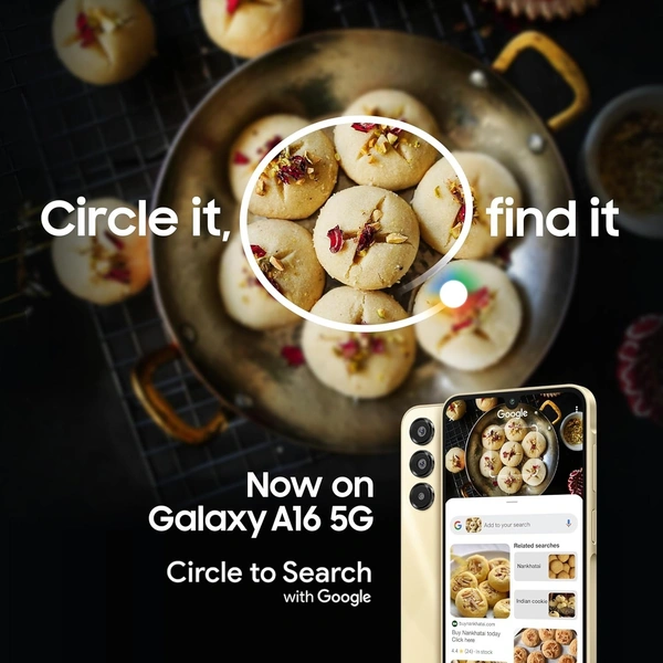 Samsung Galaxy A16 5G (Gold, 6GB RAM, 128GB Storage) | Super AMOLED | 50MP Triple Camera with Ultra Wide Lens | 6 OS & 6 Years Security Updates | IP54 | Tap & Pay | 5000mAh - Gold, 6GB-128GB