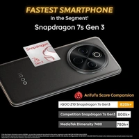 iQOO Z10 5G (black, 8GB RAM, 256GB Storage) | India's Biggest Ever 7300 mAh Battery | Snapdragon 7s Gen 3 Processor | Brightest Quad Curved AMOLED Display in The Segment - Black, 8GB-256GB