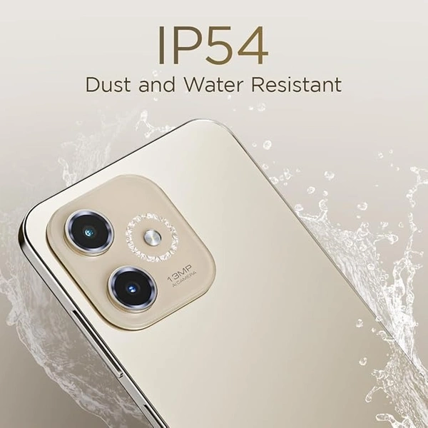 Lava Shark 5G (Steller Gold, 4GB RAM, 64GB Storage) |Bigger 6.75" HD+ Notch Display | Octacore 5G Processor | 13 MP AI Camera |5000 mAh Battery| IP54 Rated Dust & Water Splash Proof - Steller Gold, 4GB-64GB