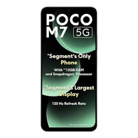 POCO M7 5G Mint Green 6GB RAM|128GB ROM|SD4 Gen2 Processor|6.88" HD+ Display|50MP Camera|8MP Front Camera|5160 mAh Battery - Mint Green, 6GB-128GB