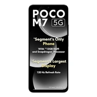 POCO M7 5G black 6GB RAM|128GB ROM|SD4 Gen2 Processor|6.88" HD+ Display|50MP Camera|8MP Front Camera|5160 mAh Battery - Black, 6GB-128GB