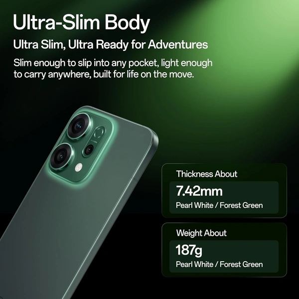 OPPO Reno14 5G (Pearl White, 12GB RAM, 256GB Storage) - Pearl White, 12GB-256GB