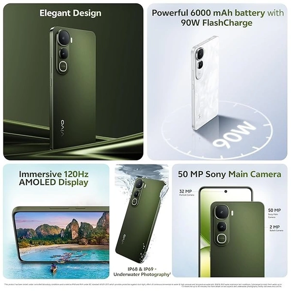 Vivo Y400 5G (Olive Green, 8GB RAM, 256GB Storage) - Olive Green, 8GB-256GB
