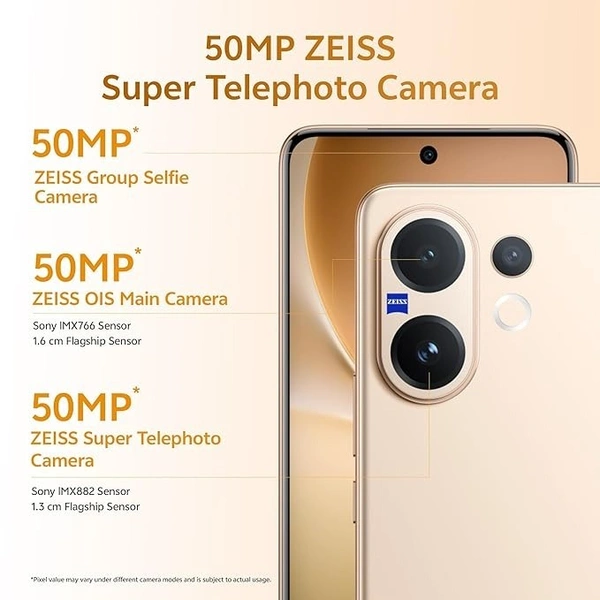 Vivo V60 5G (light gold, 16GB RAM, 512GB Storage) - light gold, 16GB-512GB