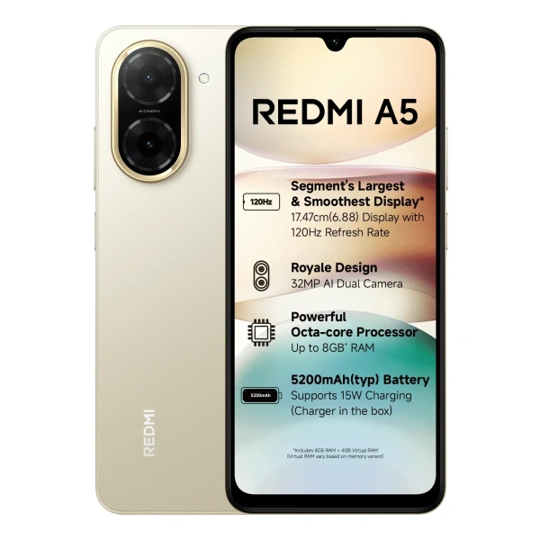 Redmi A5 ( jasalmer gold  3GB +64GB ) - Cherokee, Redmi A5 ( jasalmer gold  3GB +64GB )