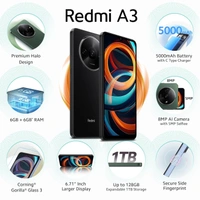Redmi A3 (black, 4 GB RAM, 128 GB Storage) - Black, 4GB-128GB