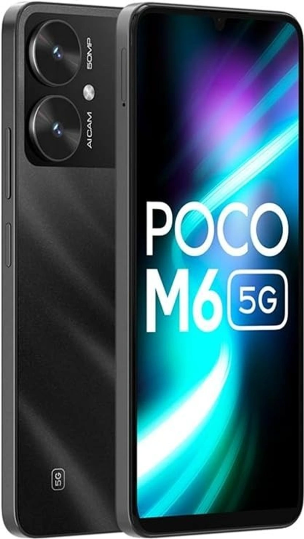 POCO M6 5G (Black, 128 GB)  (4 GB RAM) - Black, 4GB-128GB