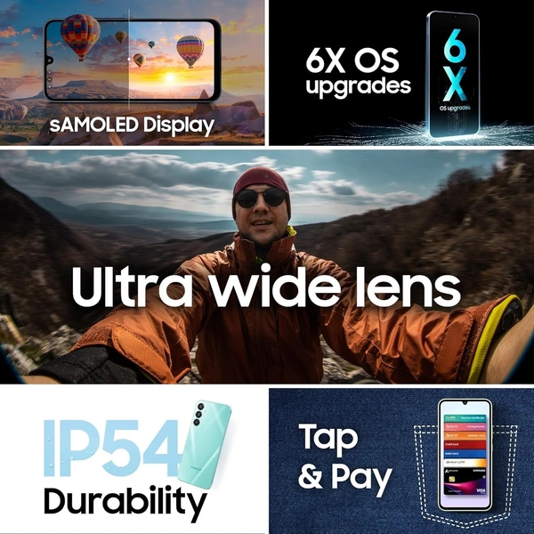 Samsung Galaxy A16 5G (Gold, 6GB RAM, 128GB Storage) | Super AMOLED | 50MP Triple Camera with Ultra Wide Lens | 6 OS & 6 Years Security Updates | IP54 | Tap & Pay | 5000mAh - Gold, 6GB-128GB