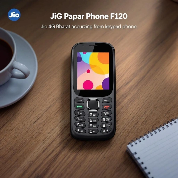Jio Bharat 4G Keypad phone | black | F 120 - Black, F 120