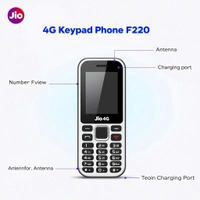 Jio Bharat 4G Keypad phone | black | F 220 - Black, F 220